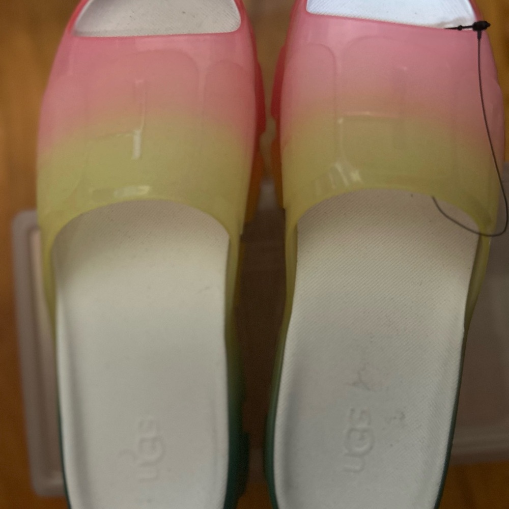 UGG Women's Gradient Pink and Yellow Mules